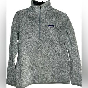 Patagonia Better Sweater 1/4 Zip Fleece Women's Large Gray Heather